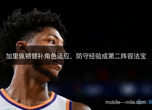 加里佩顿替补角色适应,防守经验成第二阵容法宝 加里佩顿替补角色适应,防守经验成第二阵容法宝